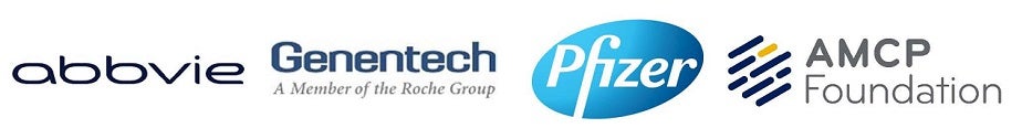 Intern Sponsor Logos for Abbvie, Genentech, Pfizer, AMCP Foundation