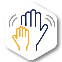 Icon - Hands raised and waving